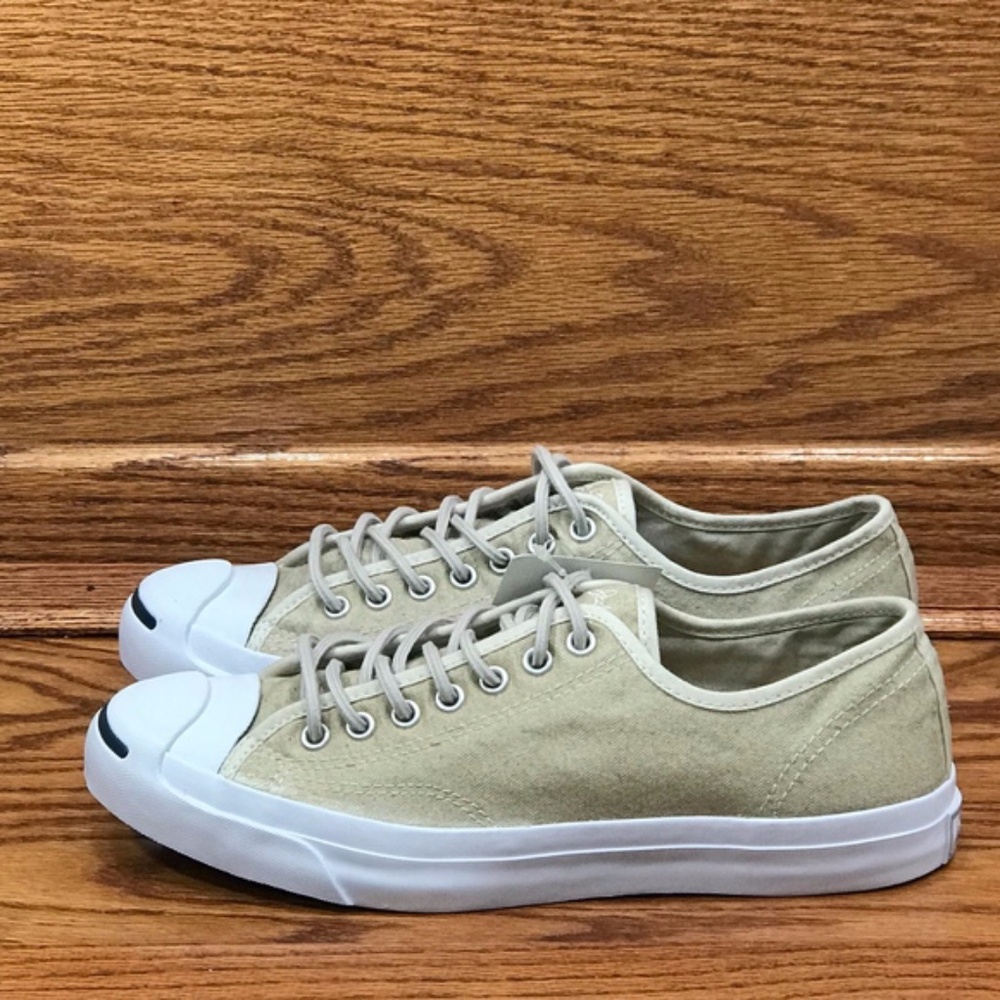 Converse Jack Purcell Ox Papyrus Beige Canvas Sneakers Size Men 8